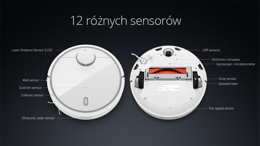 Czujniki i sensory odkurzacza xiaomi