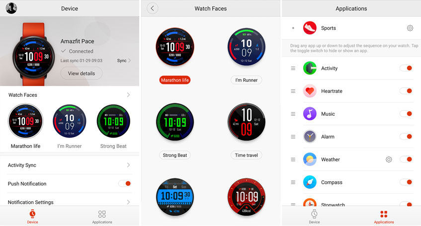 Xiaomi AmazFit Aplikacja