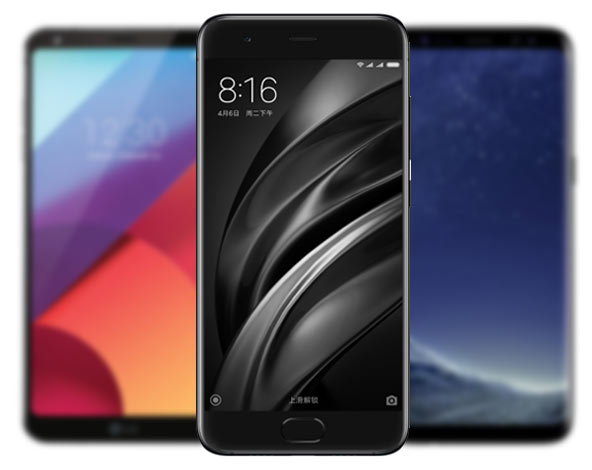 Xiaomi Mi6 Samsung Galaxy S8 LG G6