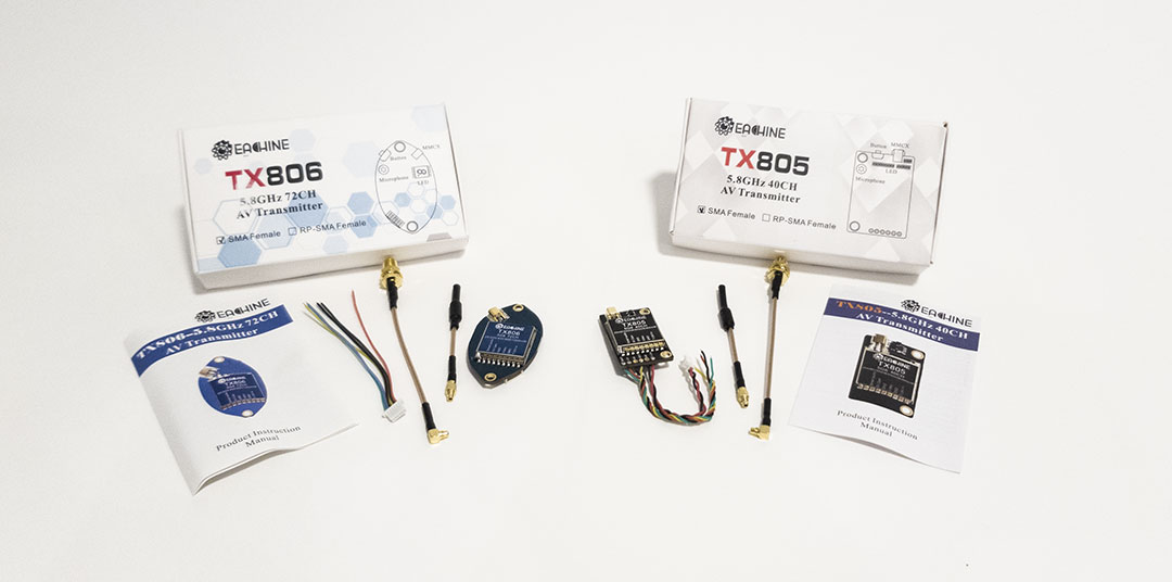 Nowe VTX'y od Eachine TX805 oraz TX806. Jakie różnice? Który wybrać?
